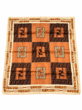 Fendi FF Logo Patchwork Scarf – Brown & Caramel