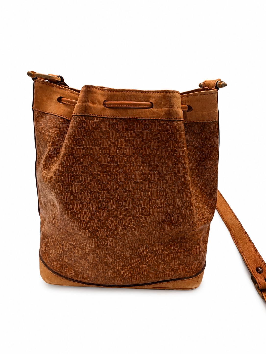 Celine Macadam Drawstring Bucket Shoulder Bag