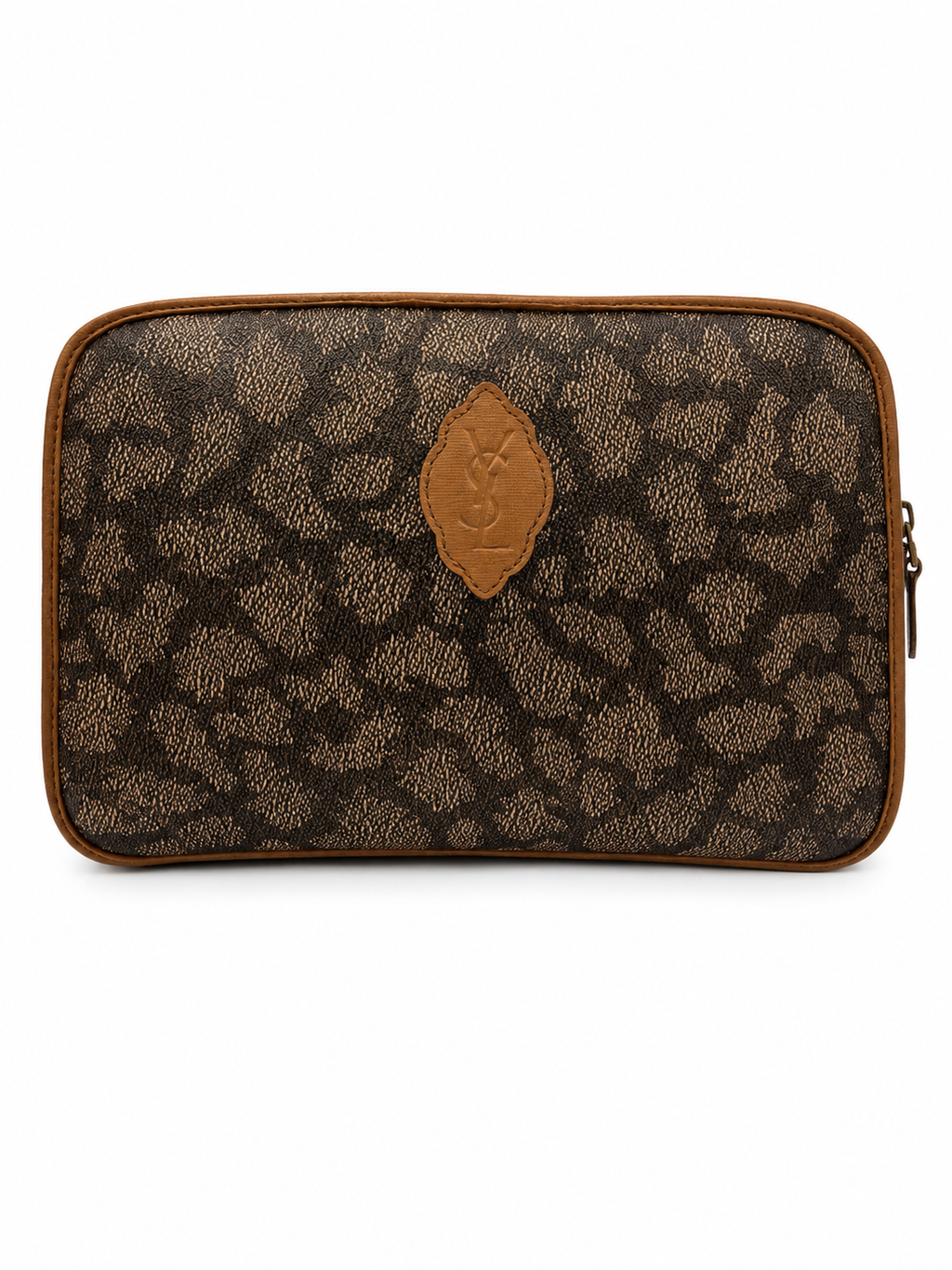 Yves Saint Laurent YSL Logo Cosmetic Pouch / Clutch