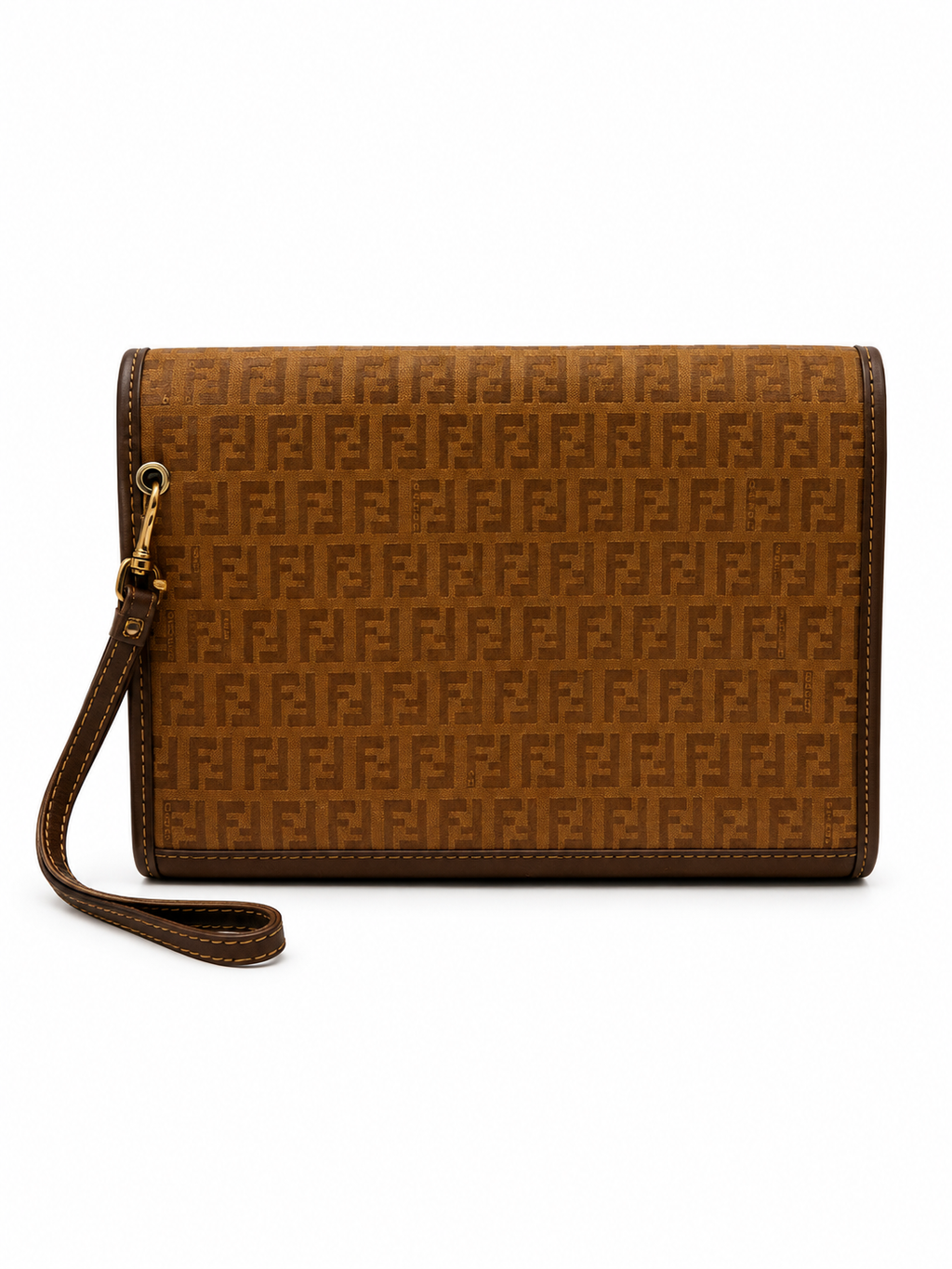 Fendi Zucca Monogram Wristlet Clutch