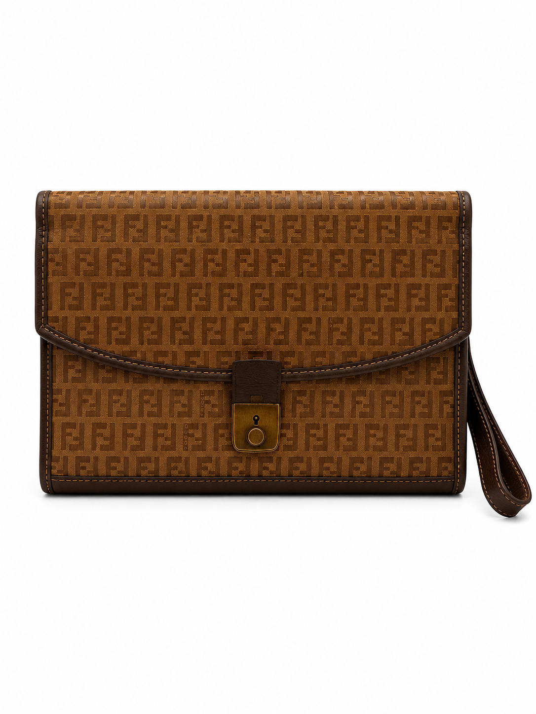 Fendi Zucca Monogram Wristlet Clutch