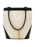 Yves Saint Laurent YSL Embossed Logo Tote Bag – Ivory & Blue