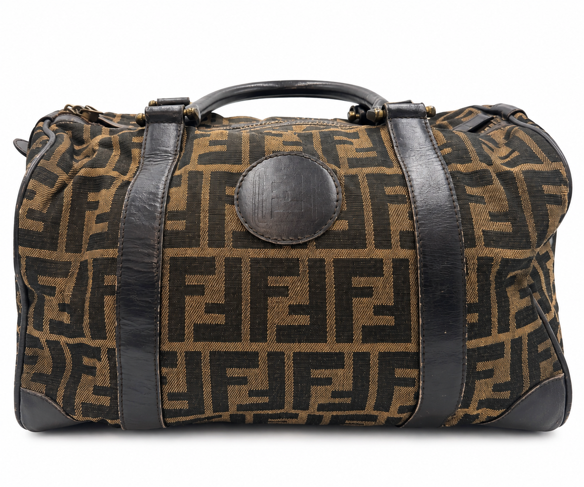 Fendi Vintage Zucca FF Boston Bag