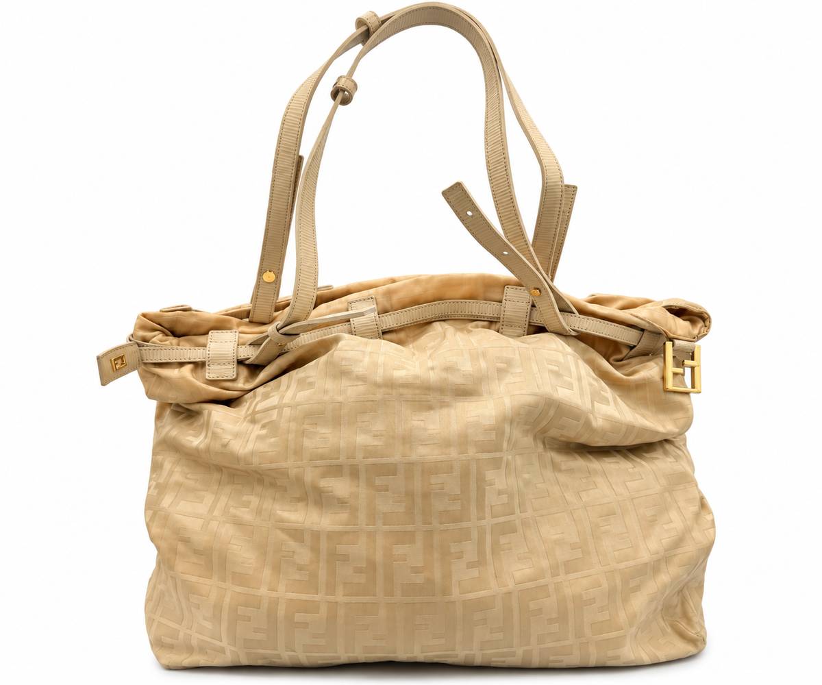 Fendi Large Zucca Monogram Tote Bag – Beige