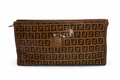 FENDI Vintage Zucca Logo Clutch – Brown Coated Canvas