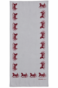 Celine Paris Carriage Silk Scarf – Gray & Burgundy