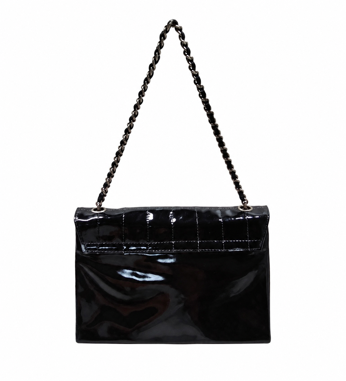 Chanel Digital Patent Leather Chocolate Bar Chain Shoulder Bag