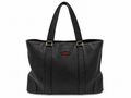 Gucci Black Leather Web Stripe Tote Bag