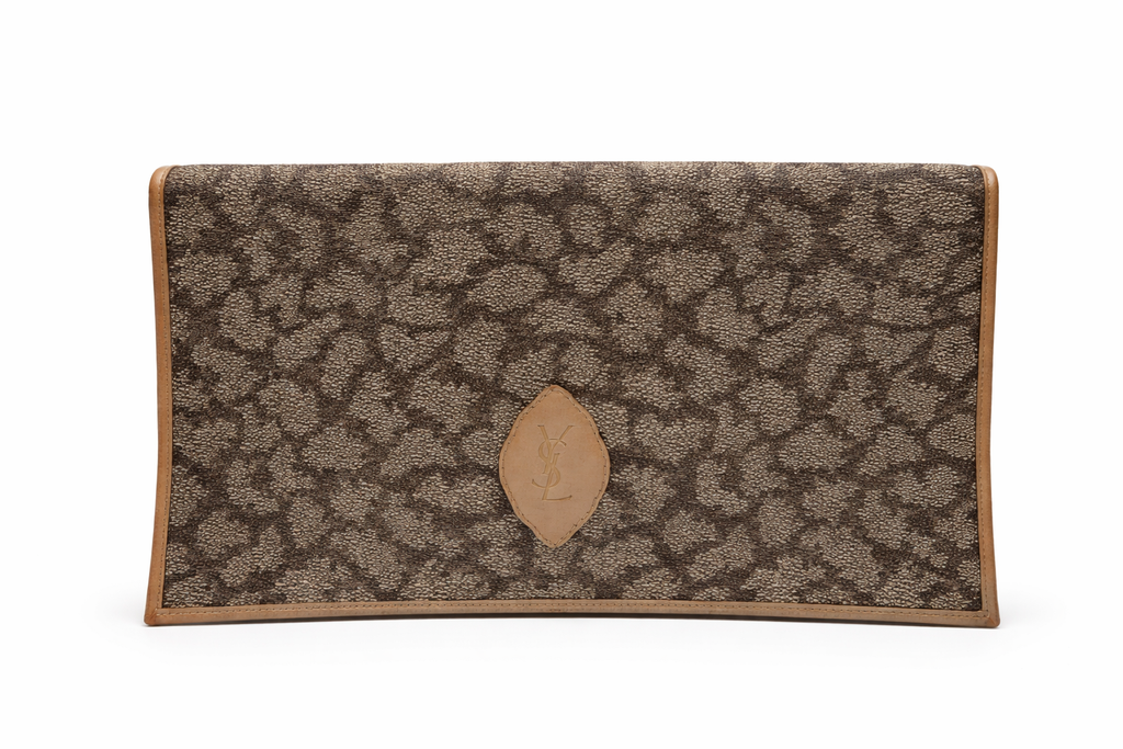 Yves Saint Laurent Monogram Canvas Clutch