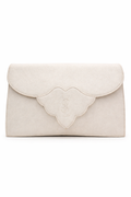 Yves Saint Laurent White Leather Clutch
