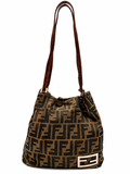 Fendi Vintage Zucca Monogram Shoulder Bag