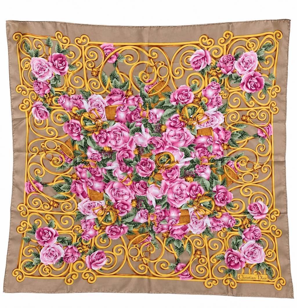 Christian Dior Silk Floral Scarf