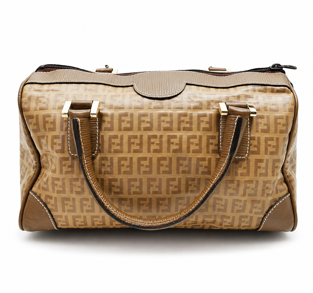 Fendi Zucca Coated Canvas Boston Bag – Brown