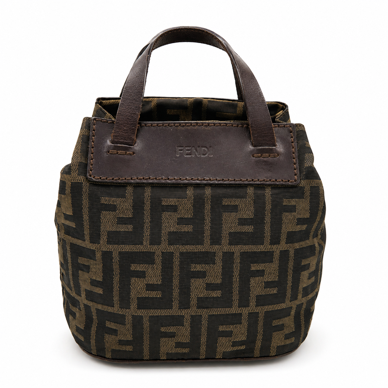 Fendi Zucca Mini Top Handle Bag – Brown