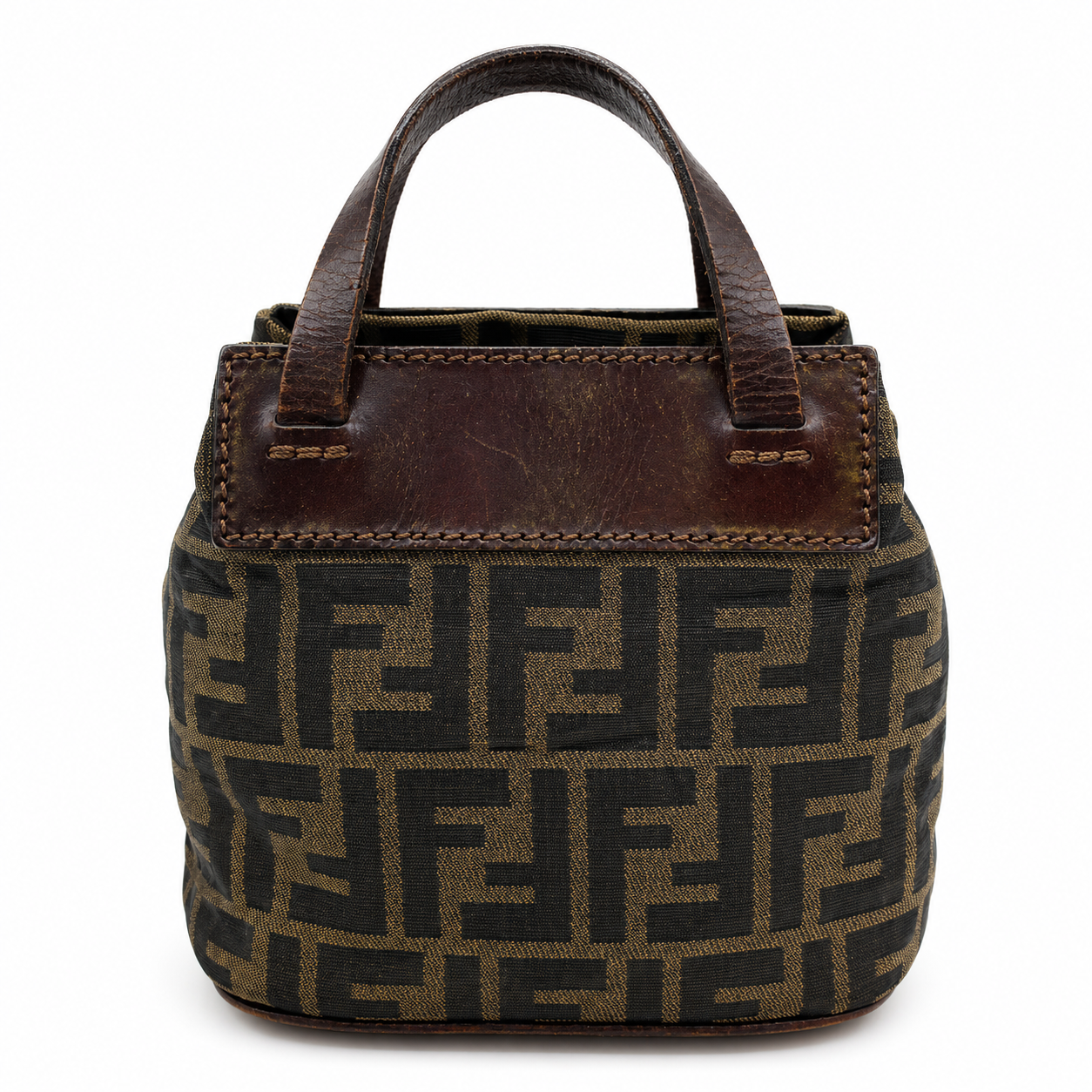 Fendi Zucca Mini Top Handle Bag – Brown