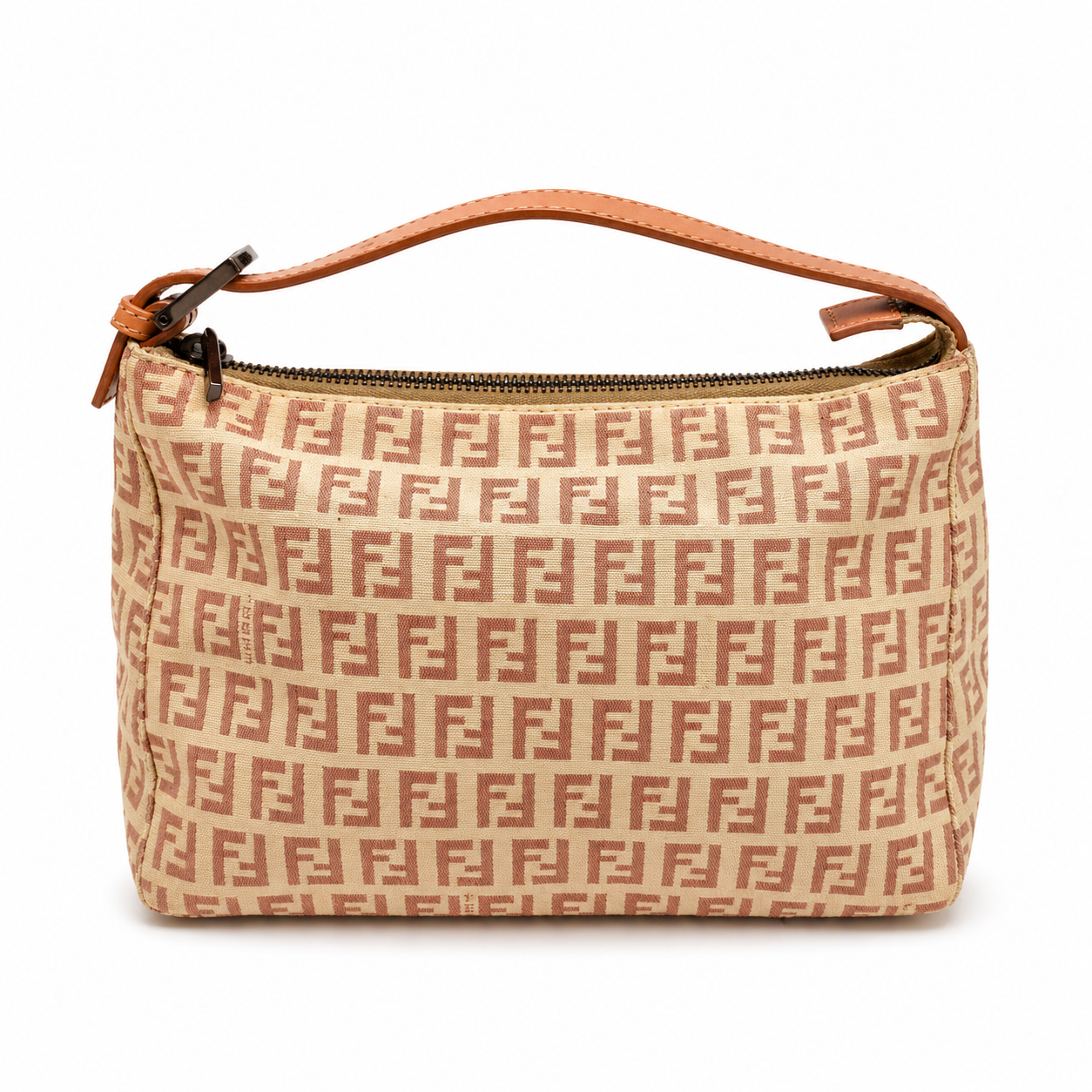 Fendi Zucca Mini Shoulder Bag – Pink / Beige