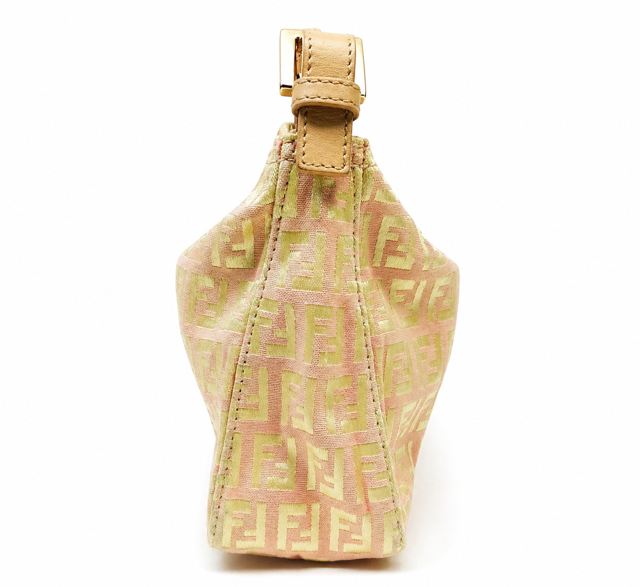 Fendi Zucca Mini Shoulder Bag – Pink / Gold
