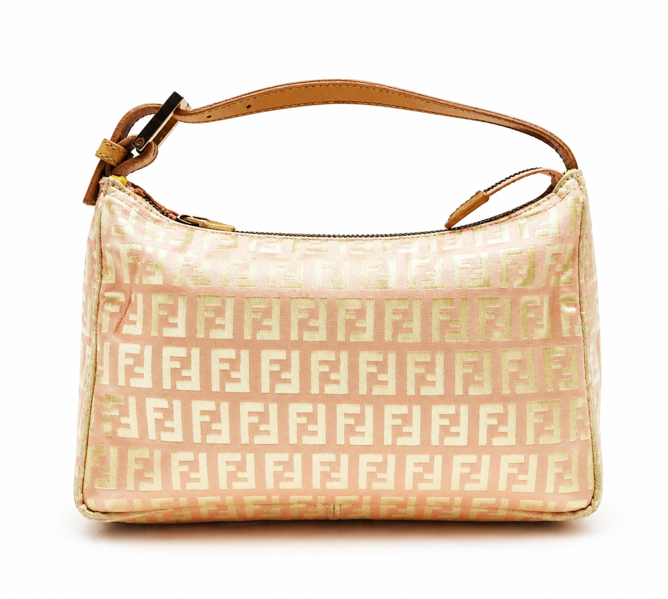 Fendi Zucca Mini Shoulder Bag – Pink / Gold