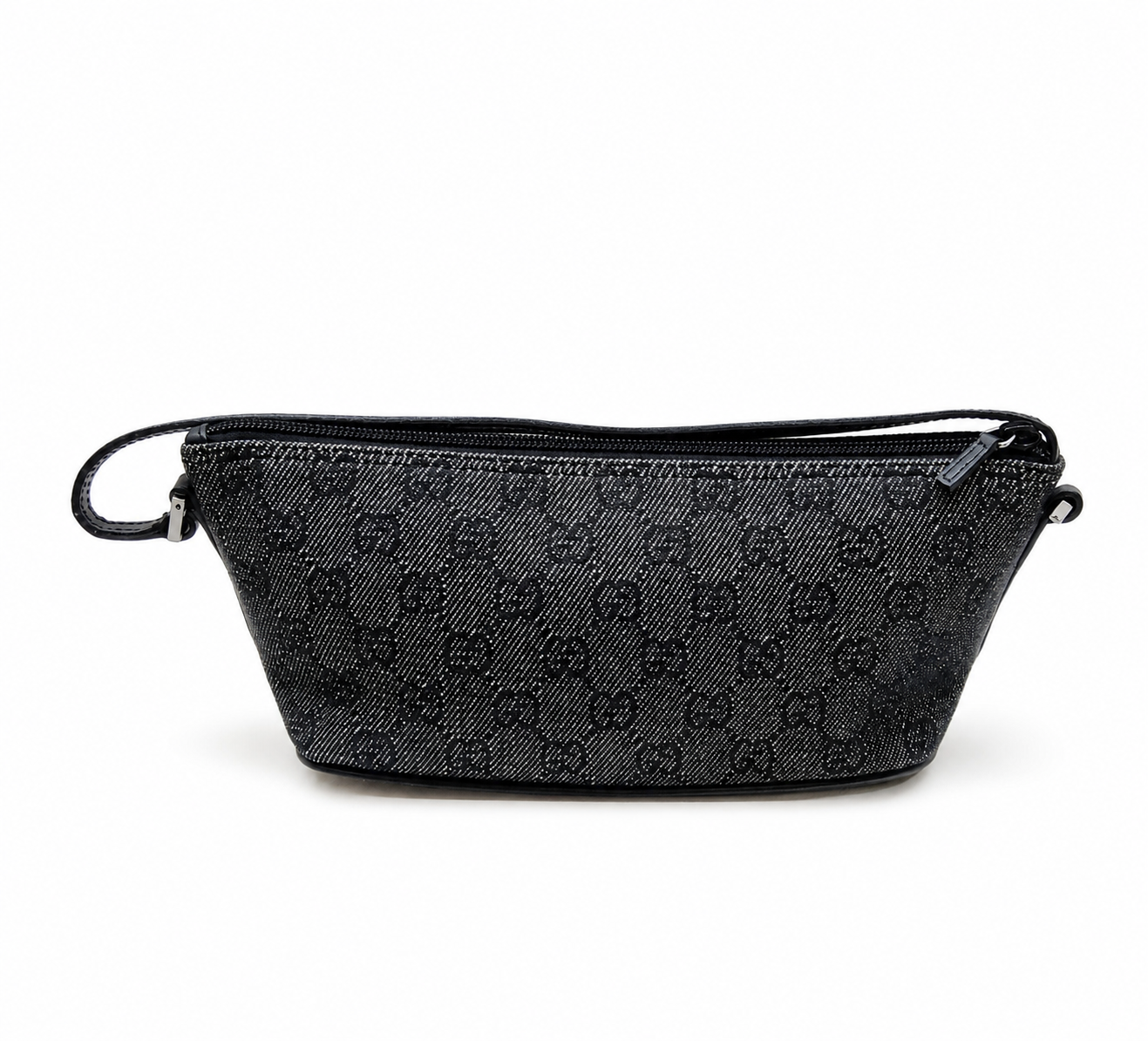 Gucci GG Canvas Mini Pouchette Bag (Black)