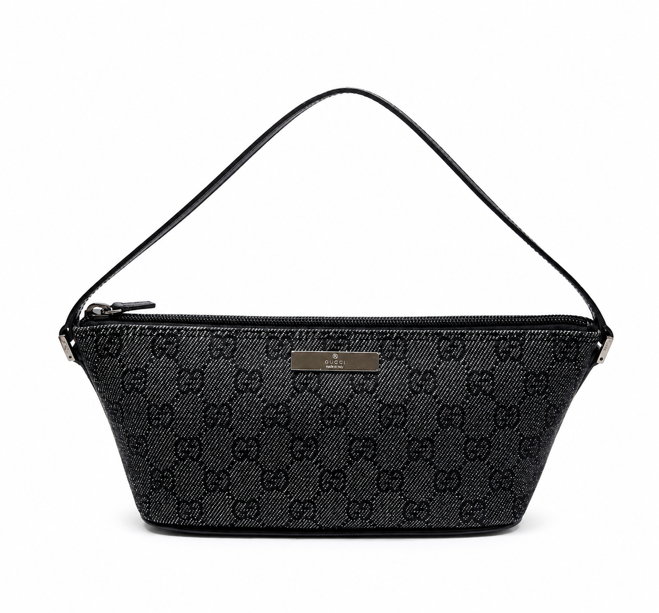 Gucci GG Canvas Mini Pouchette Bag (Black)