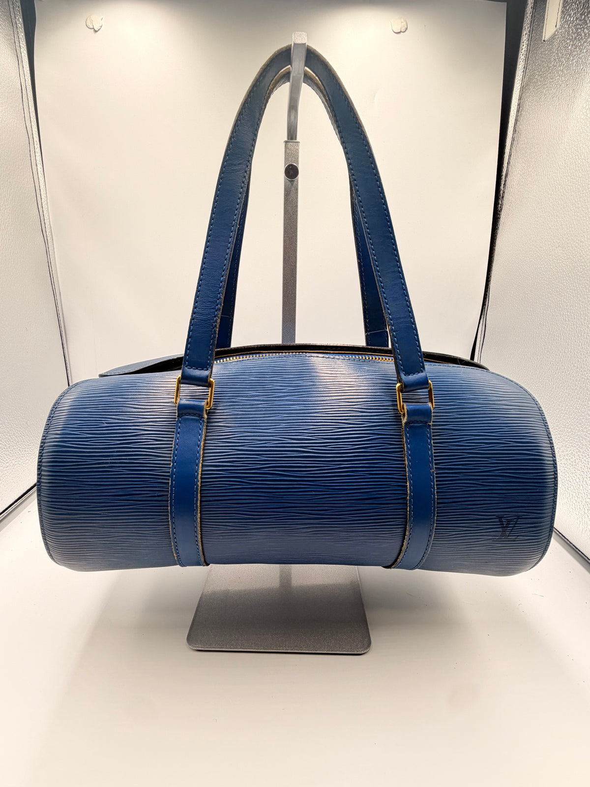 Louis Vuitton Blue Epi Leather Soufflot Shoulder Bag