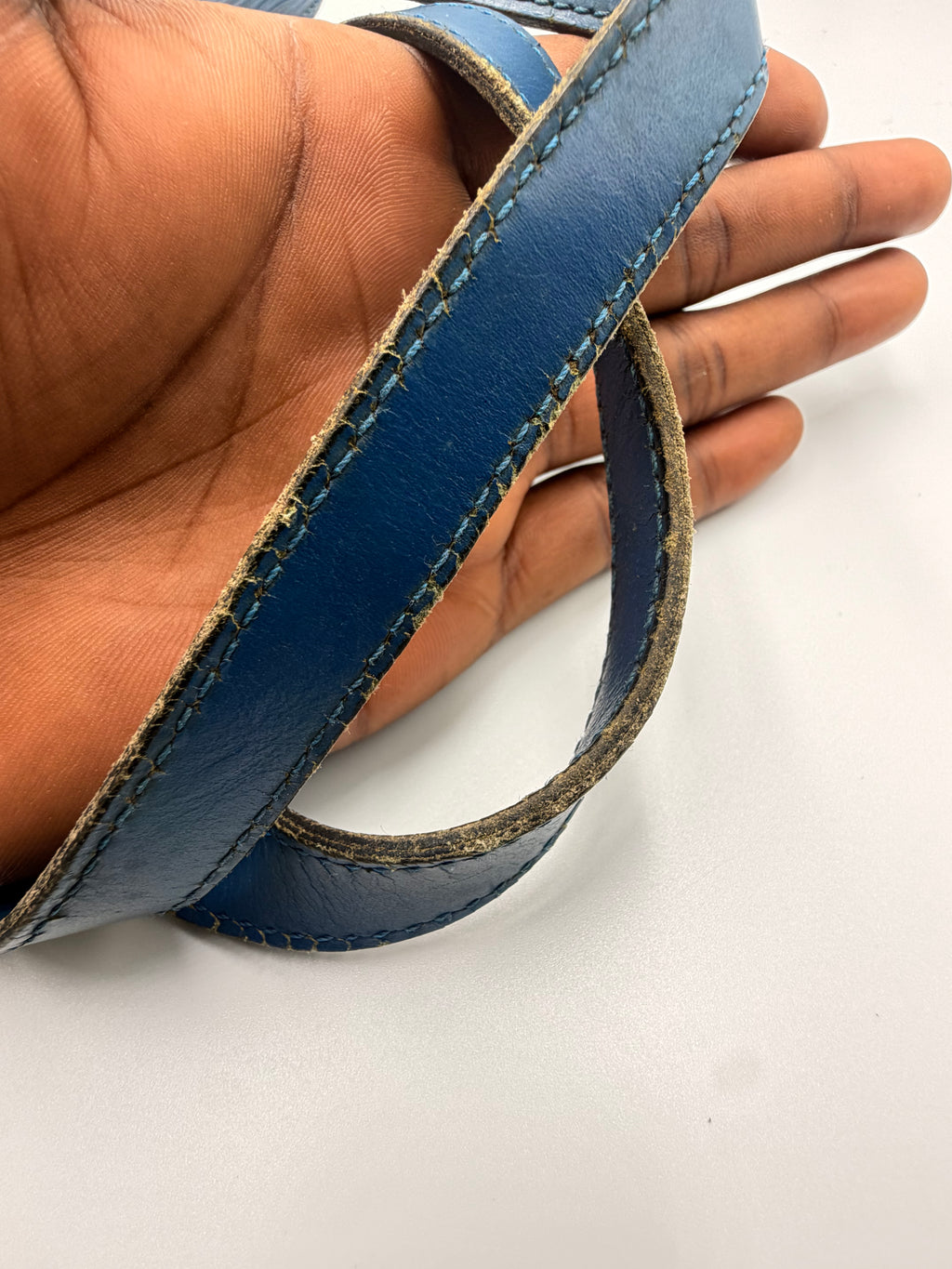 Louis Vuitton Blue Epi Leather Soufflot Shoulder Bag