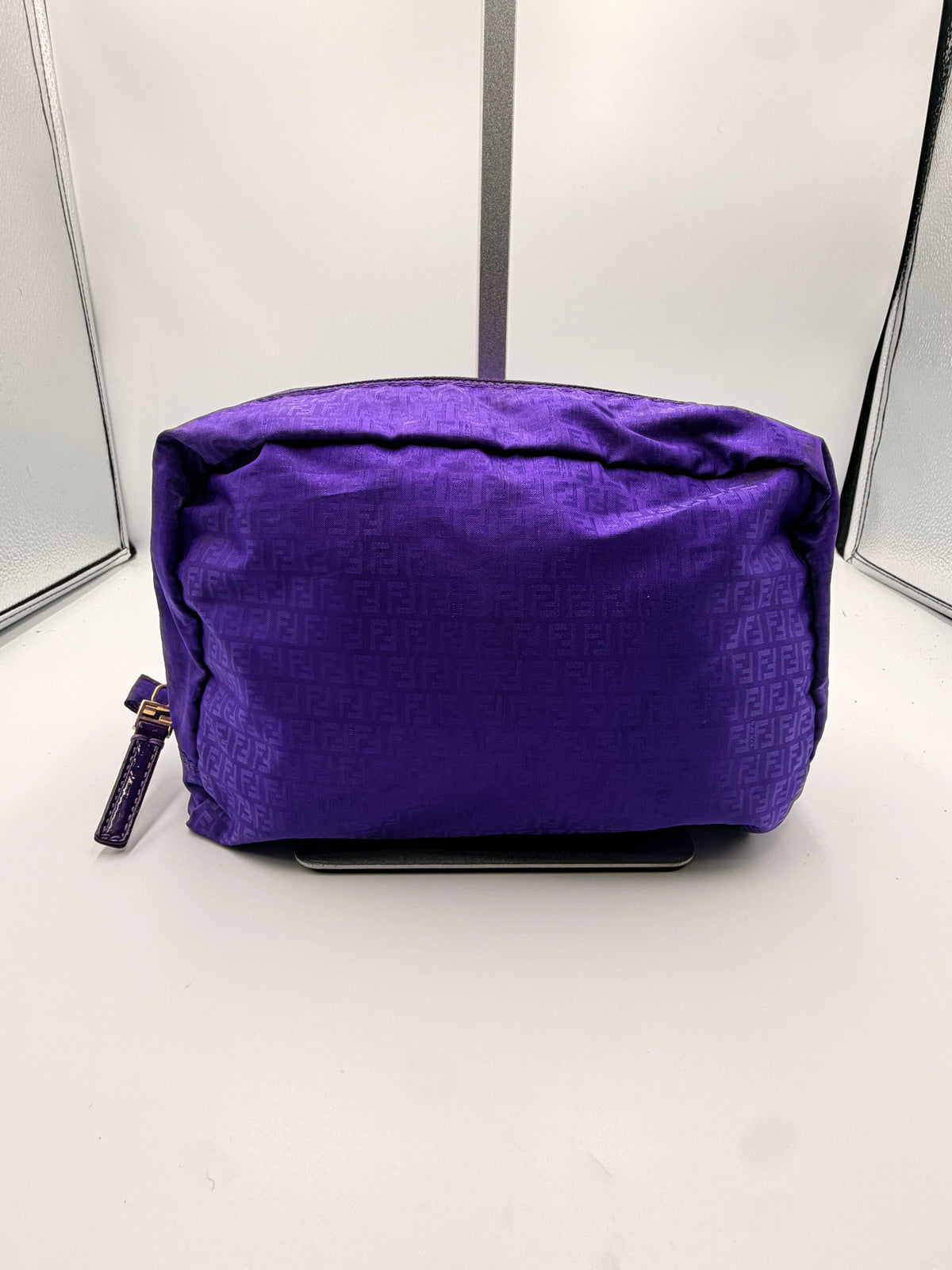 Fendi Purple Zucca Monogram Cosmetic Pouch