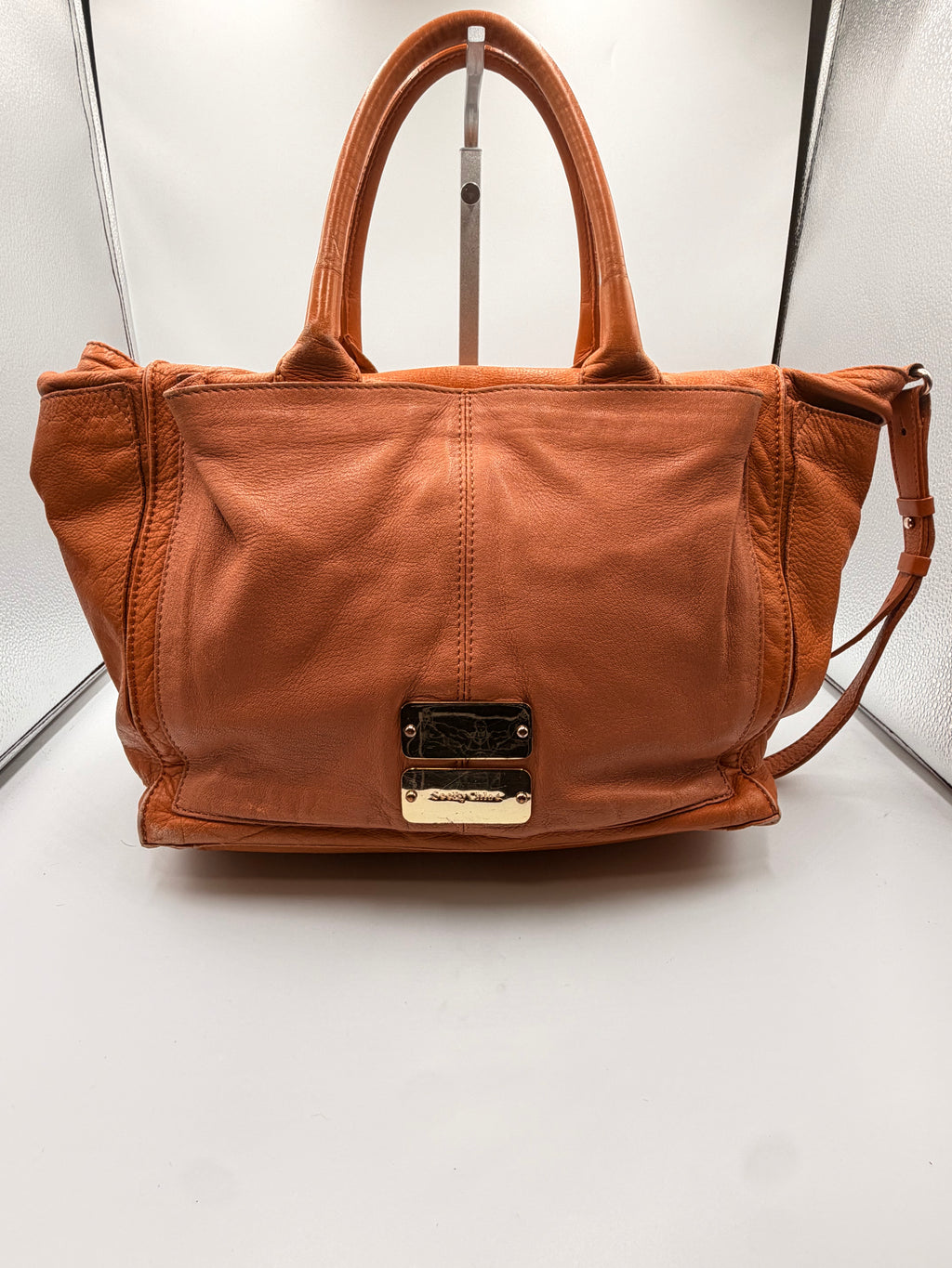 See by Chloé Cognac Brown Leather Satchel Shoulder Bag