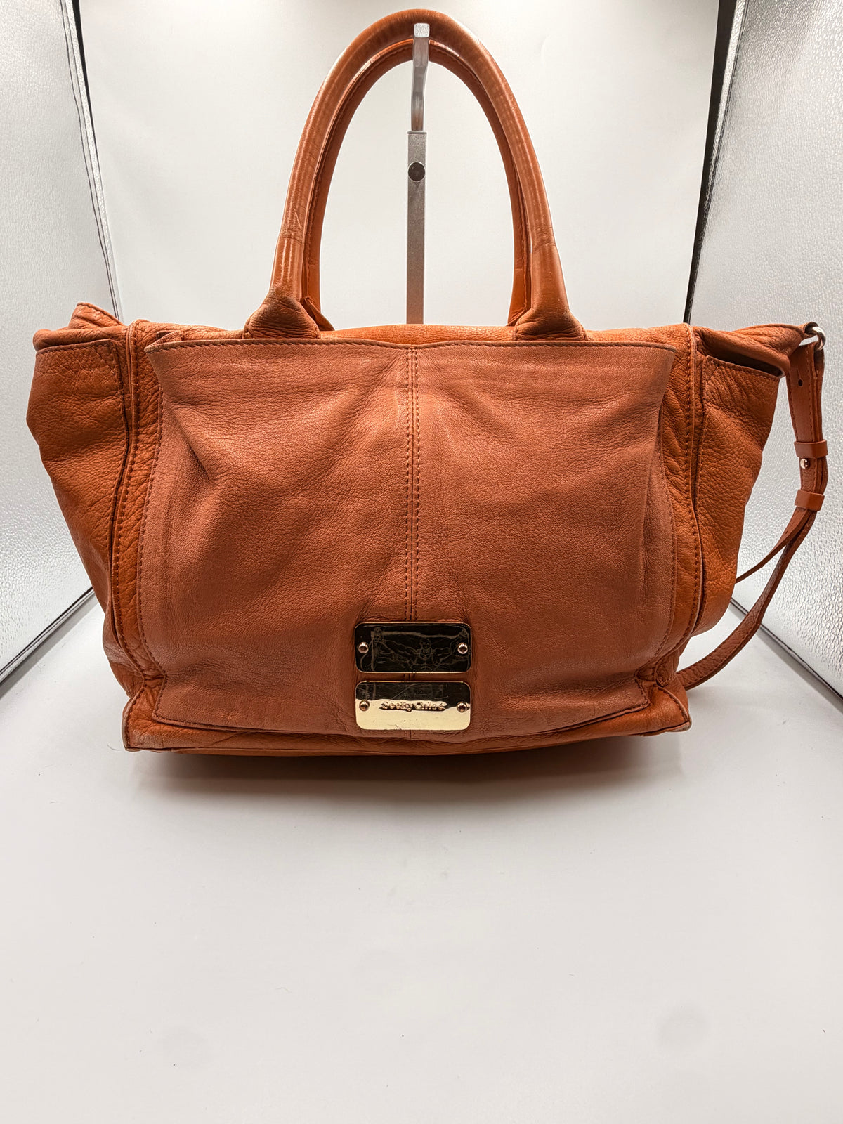 See by Chloé Cognac Brown Leather Satchel Shoulder Bag