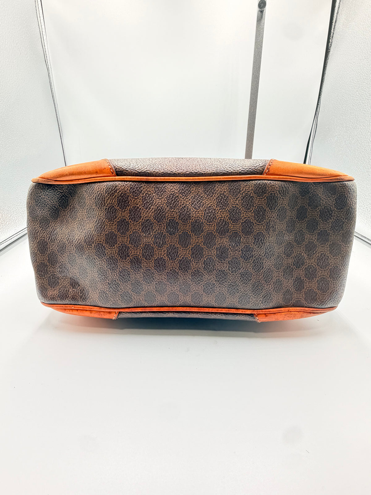 Celine Macadam Brown Leather Shoulder Bag