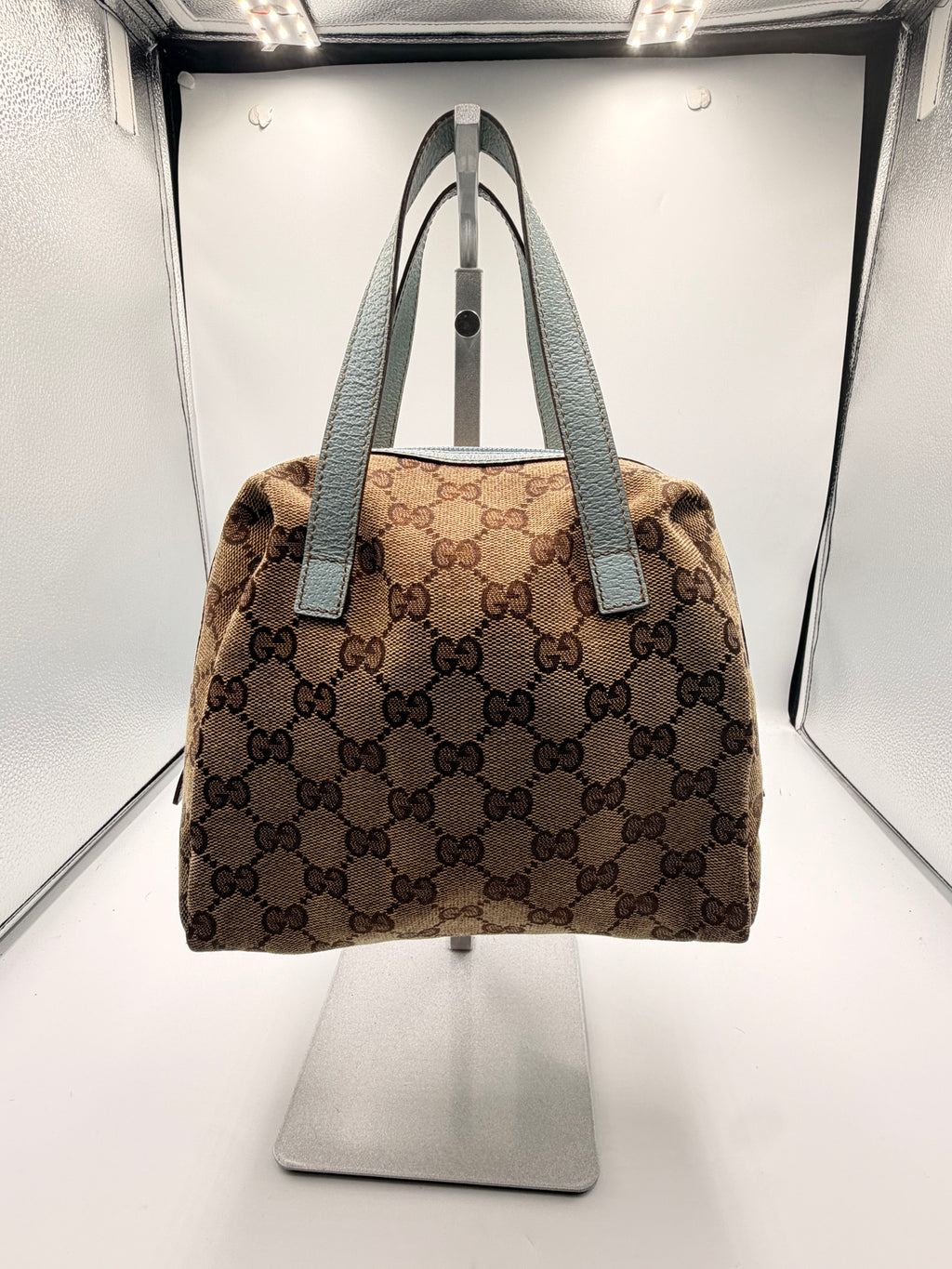 Blue GG Monogram Mini Handbag