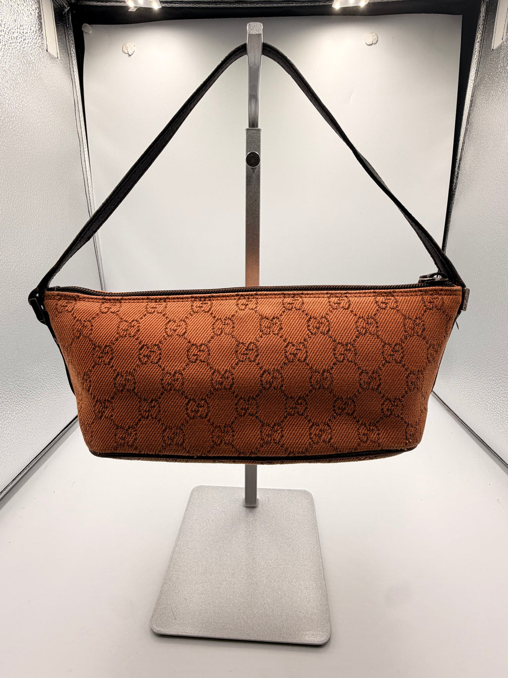 Gucci Vintage GG Monogram Mini Shoulder Bag – Tan & Brown