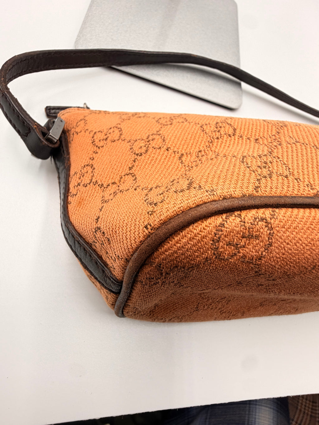Gucci Vintage GG Monogram Mini Shoulder Bag – Tan & Brown
