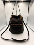 Prada Black Nylon Logo Bucket Bag
