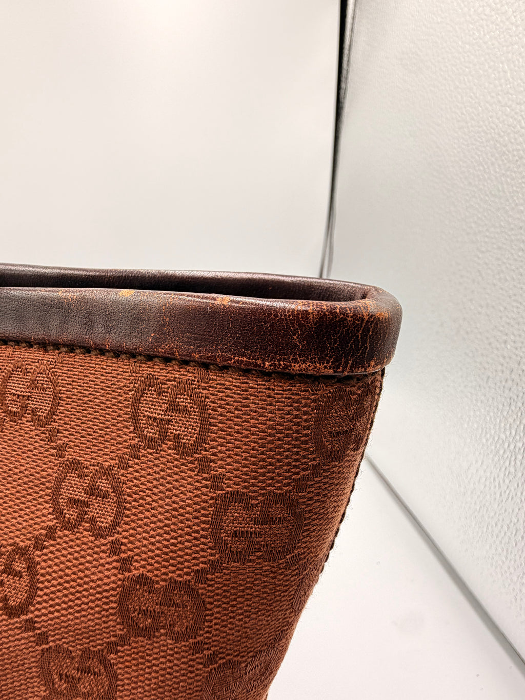 Gucci Brown GG Monogram Canvas Shoulder Tote Bag