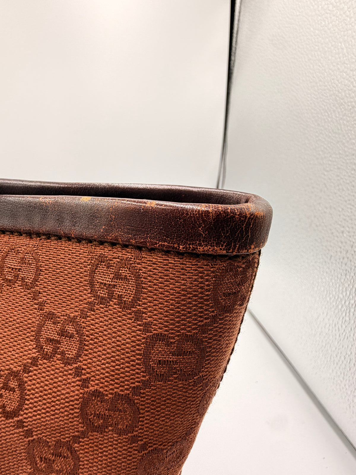 Gucci Brown GG Monogram Canvas Shoulder Tote Bag