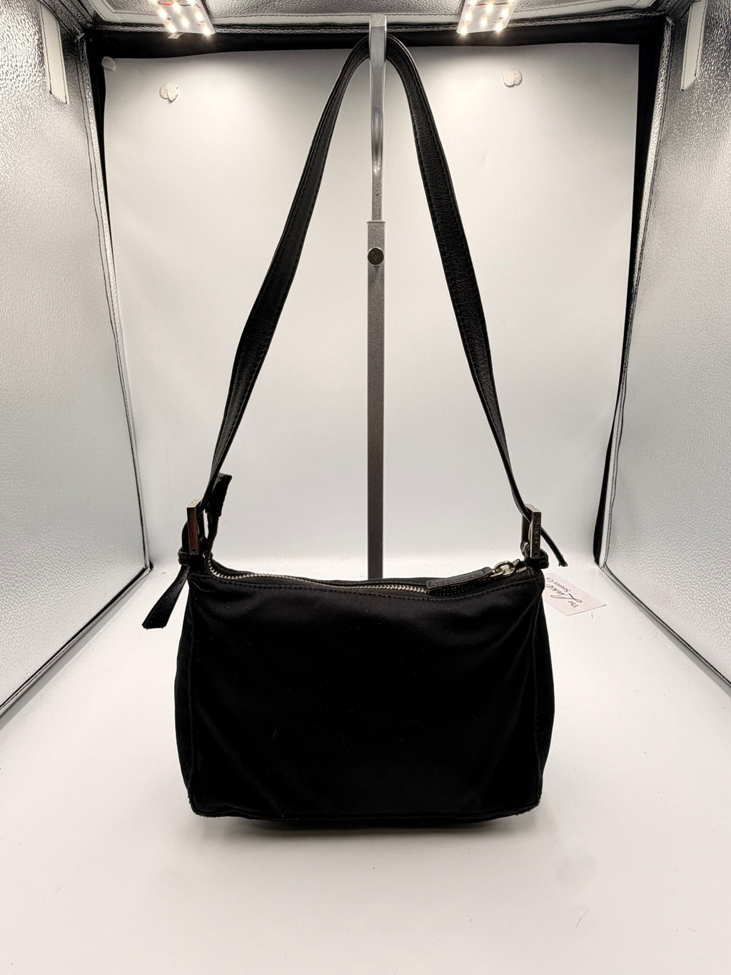 Fendi Black Nylon Mini Shoulder Bag