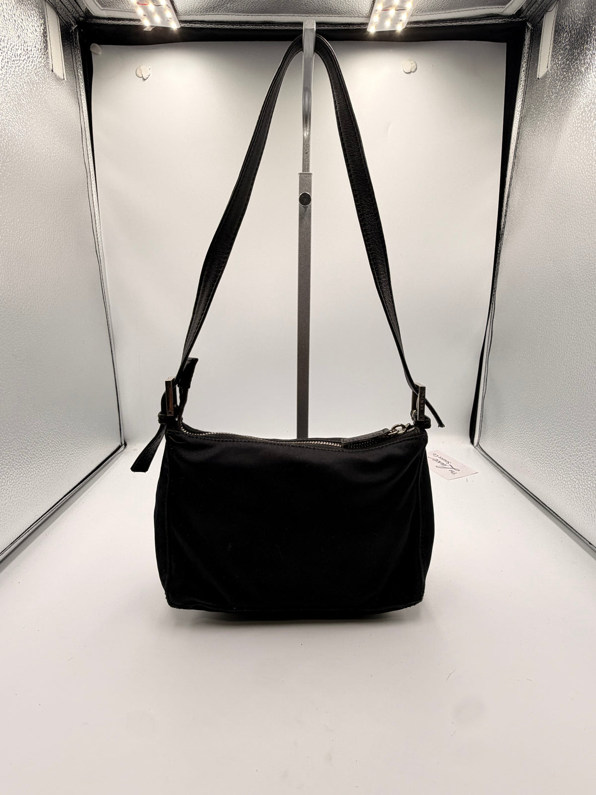 Fendi Black Nylon Mini Shoulder Bag