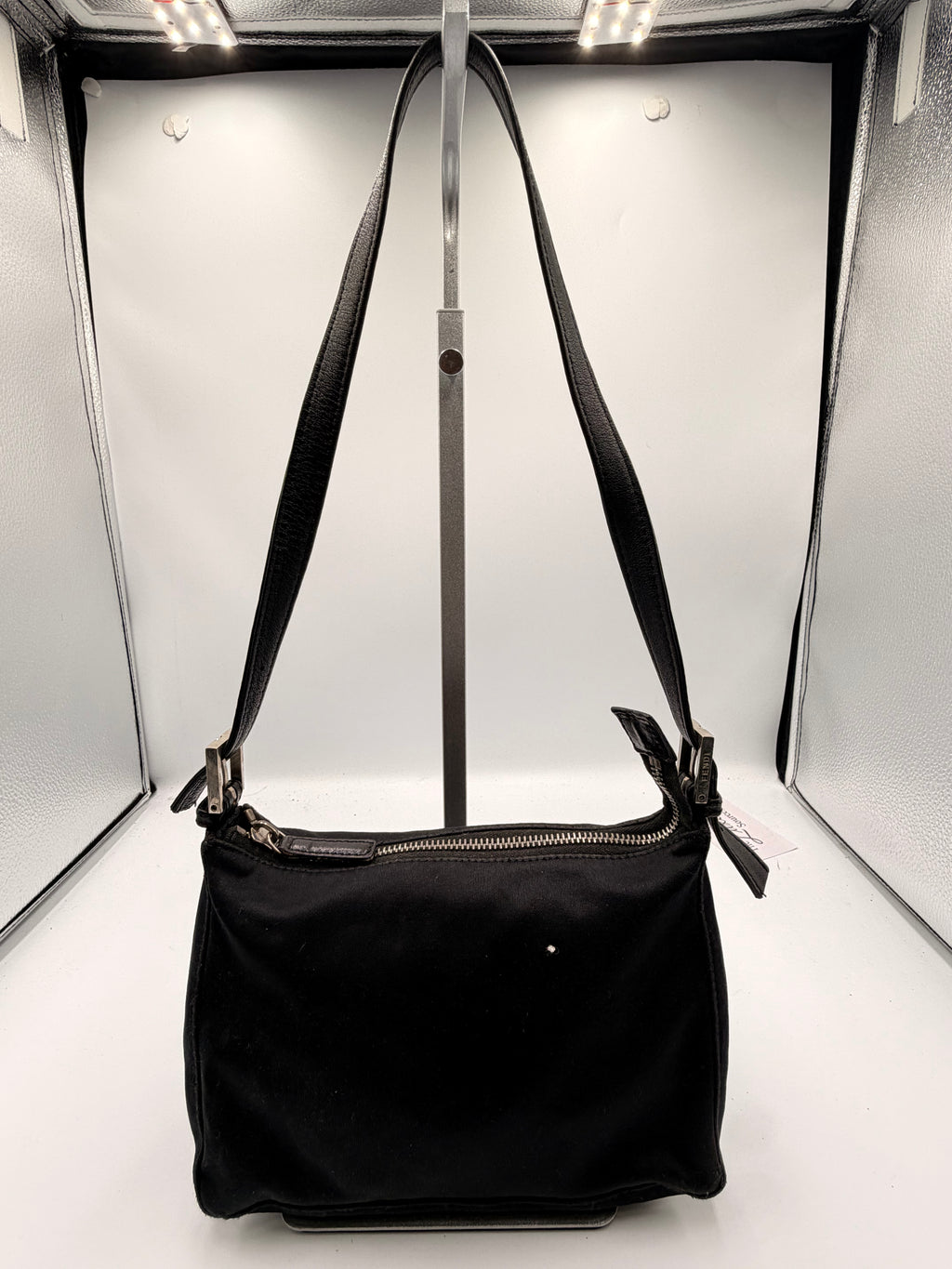Fendi Black Nylon Mini Shoulder Bag