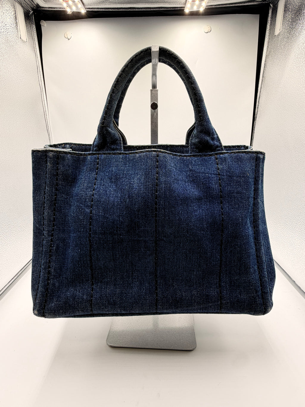 Prada Canapa Denim Tote Bag – Dark Blue
