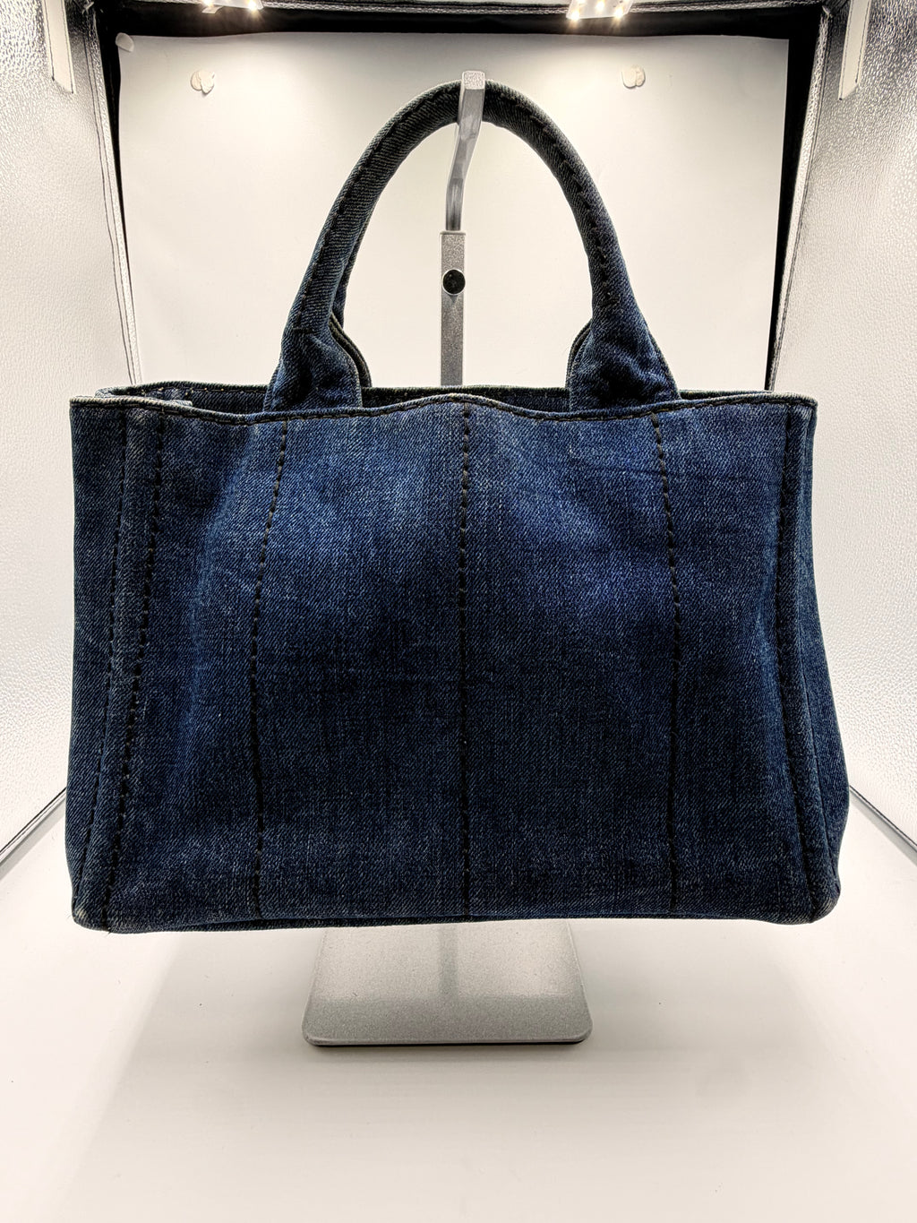 Prada Canapa Denim Tote Bag – Dark Blue – TheLuxeSource