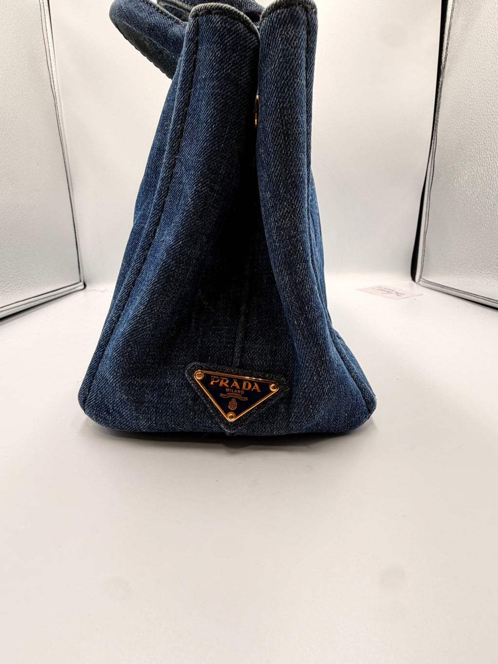 Prada Canapa Denim Tote Bag – Dark Blue – TheLuxeSource