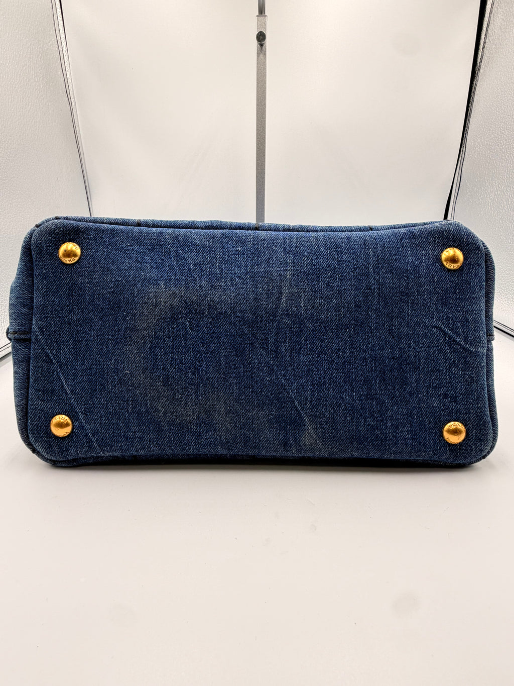 Prada Canapa Denim Tote Bag – Dark Blue