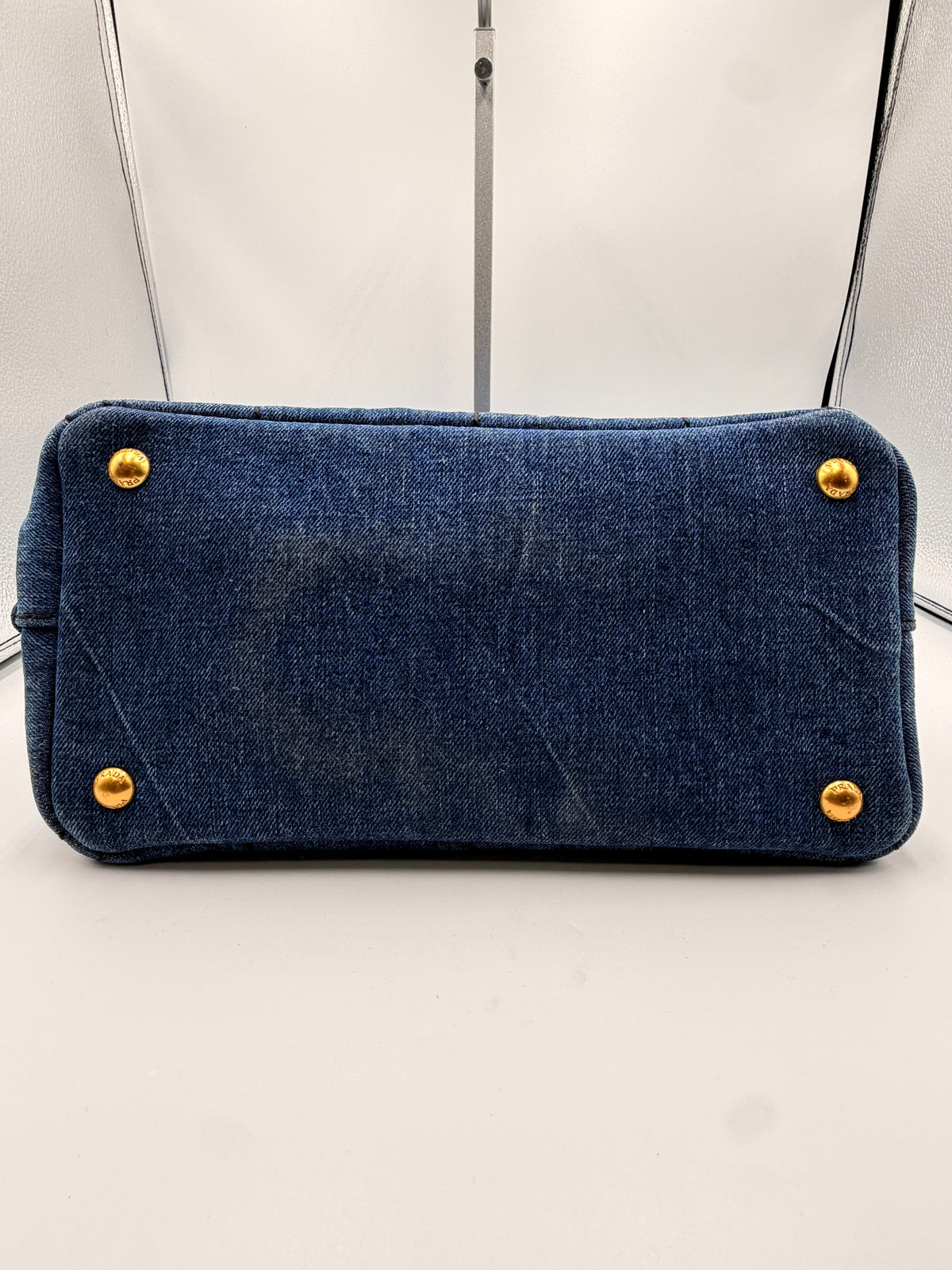 Prada Canapa Denim Tote Bag – Dark Blue