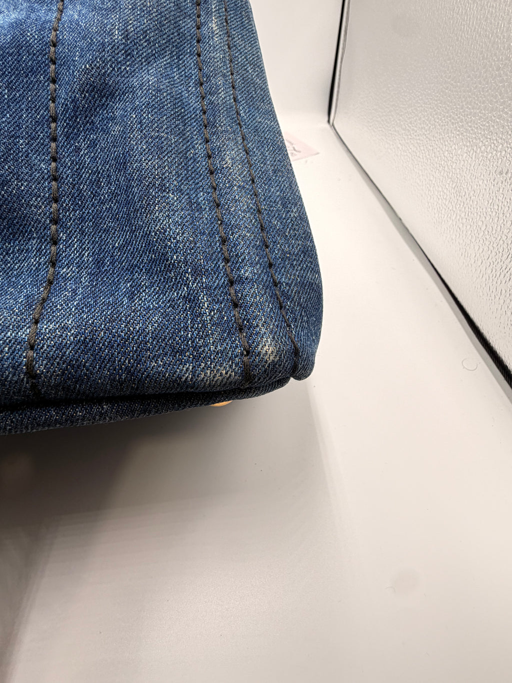 Prada Canapa Denim Tote Bag – Dark Blue