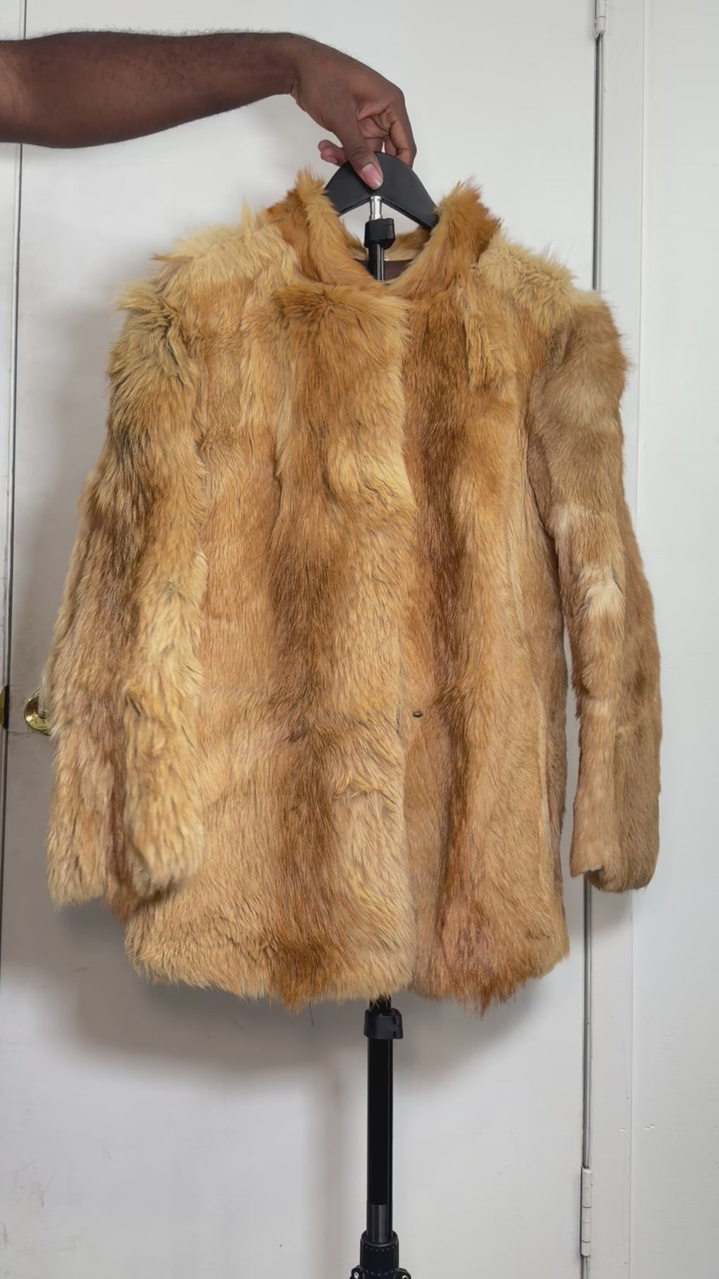 Vintage Red Fox Fur Coat (Natural) – Medium 008