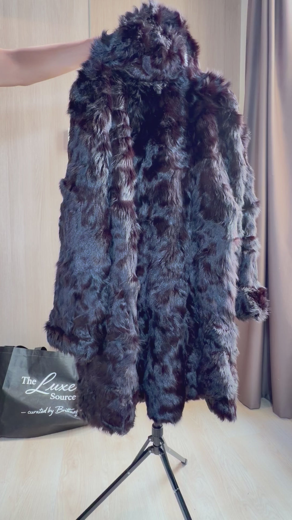 Vintage Black Persian Lamb Fur Coat – XL/1X - 022