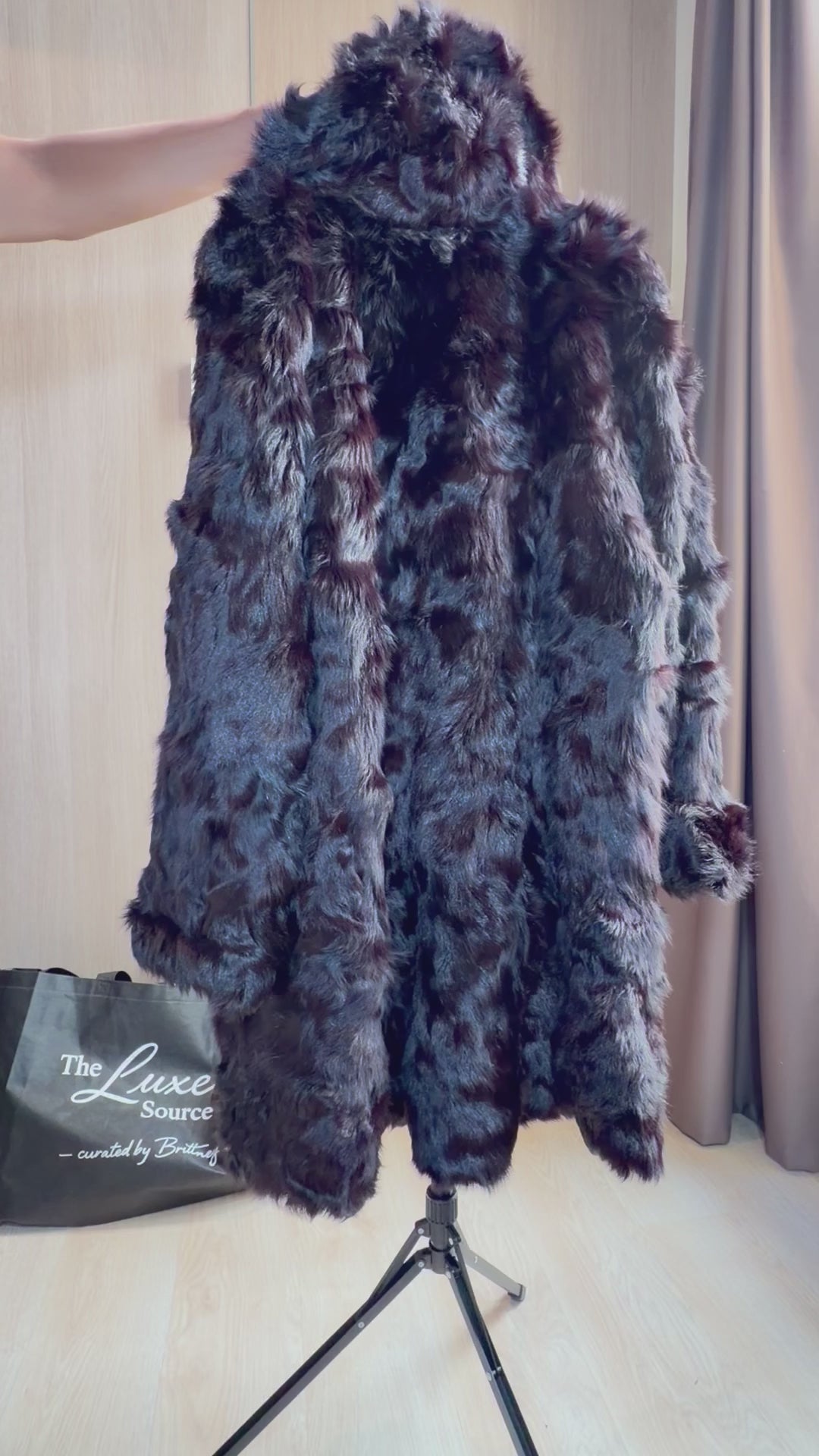 Vintage Black Persian Lamb Fur Coat – XL/1X - 022