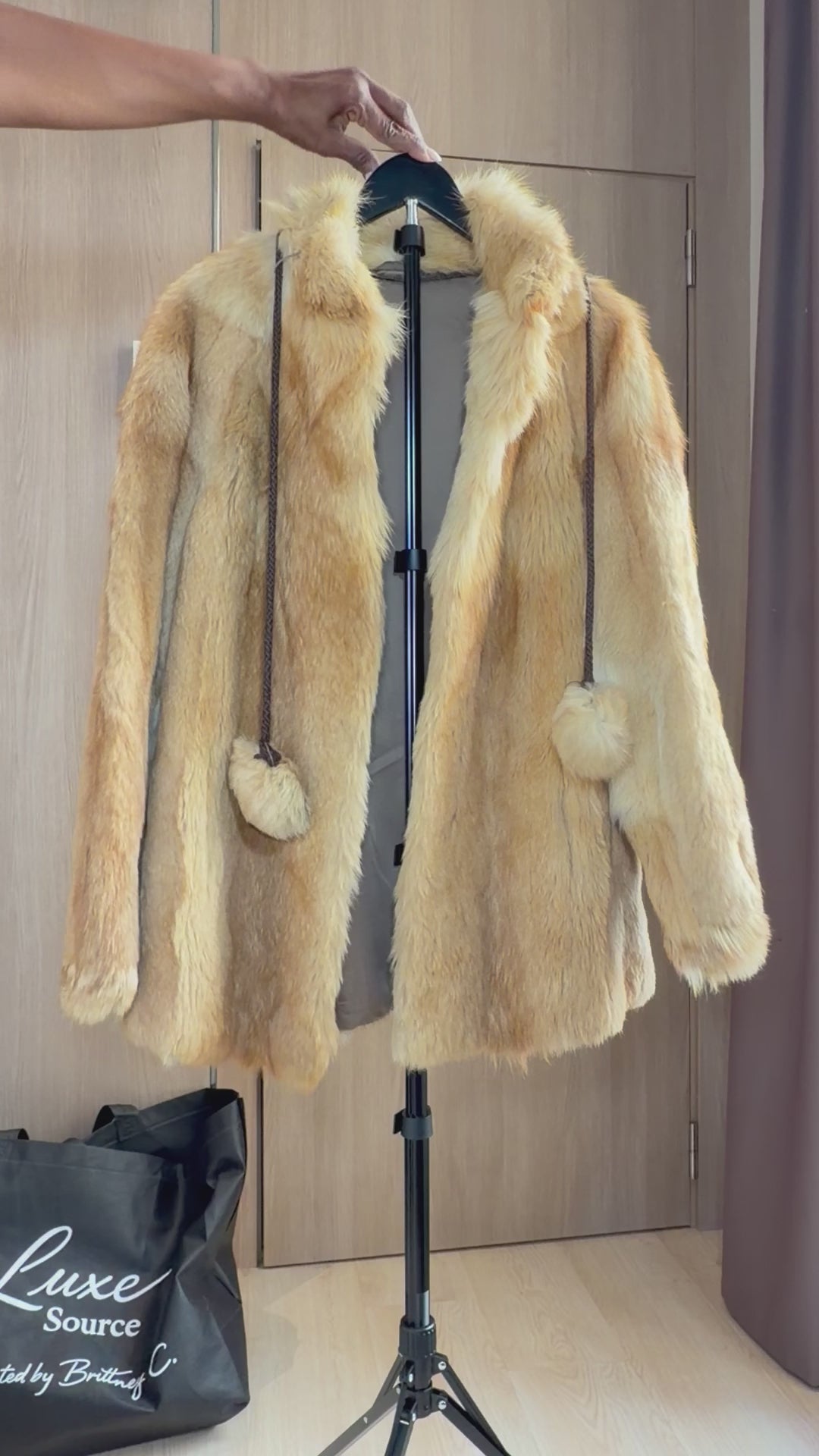 Vintage Golden Mink Fur Coat - S- 016