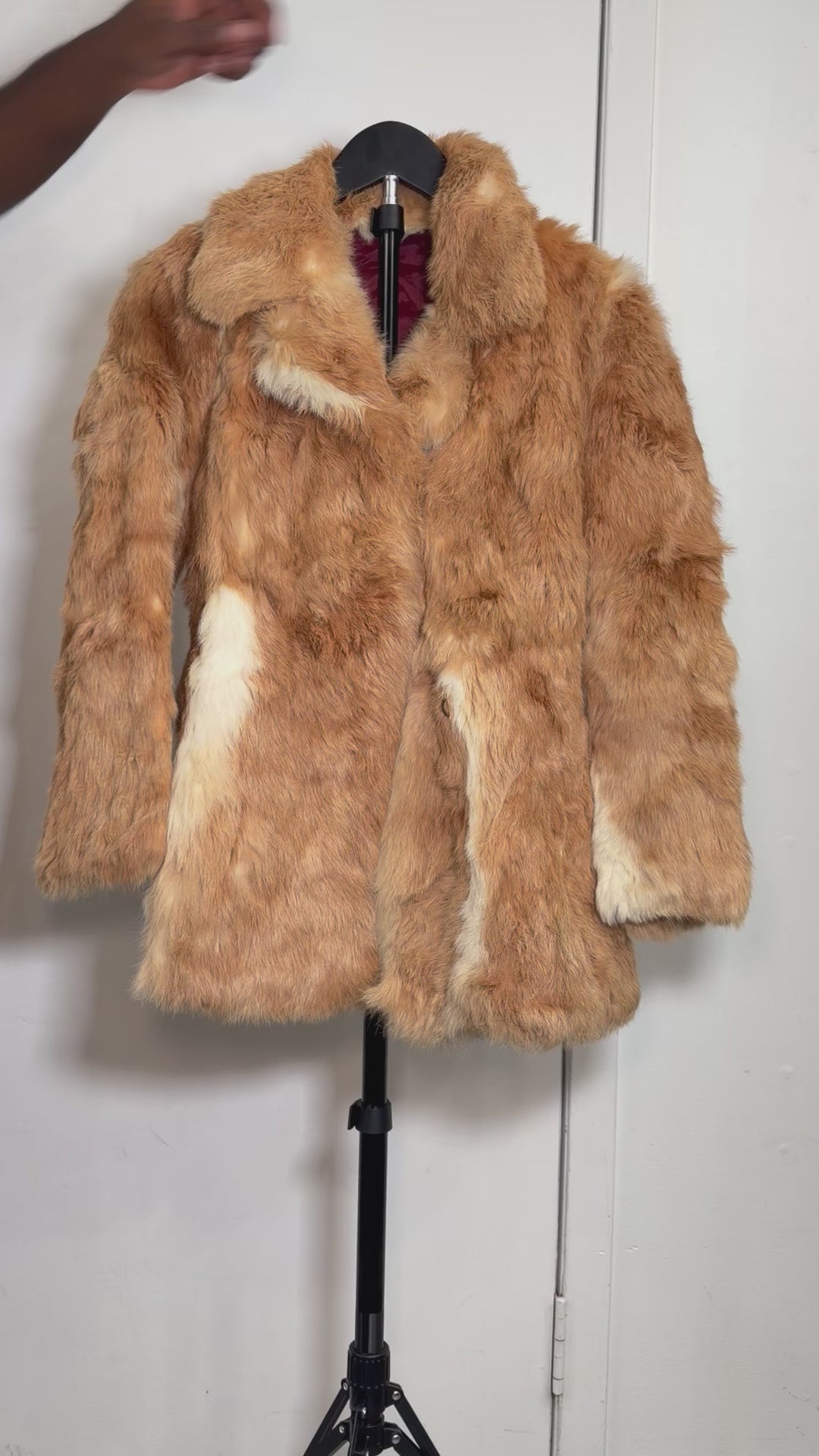 Vintage Rabbit Fur Coat (Natural Tan) – XS 007